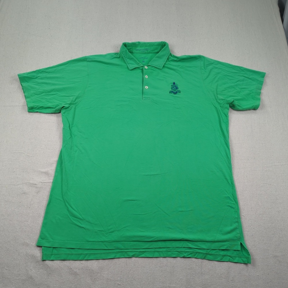 B Draddy Shirt Mens Extra Large Green Logo Performance Golf Preppy Milwaukee